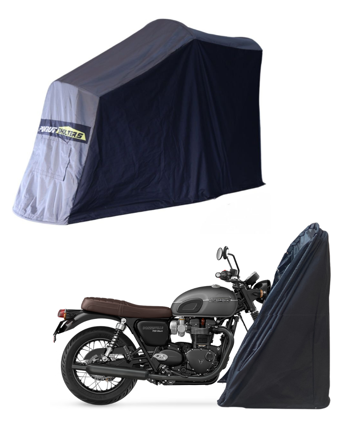 Polyvault Mini Pro - Bike Shelter For Triumph Boneville T 100 / T 120