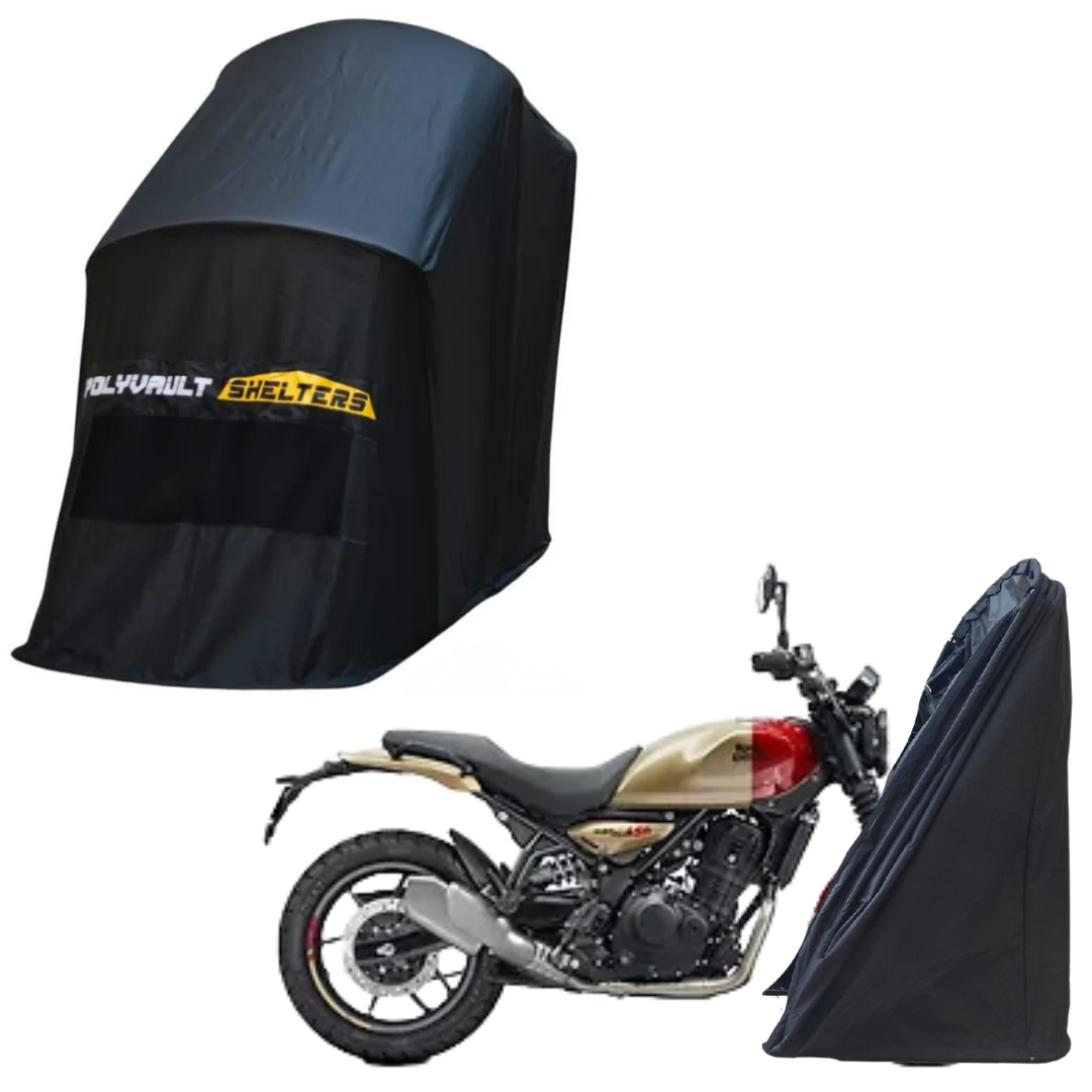 Polyvault Mini - Bike shelter for Royal Enfield guerrilla 450